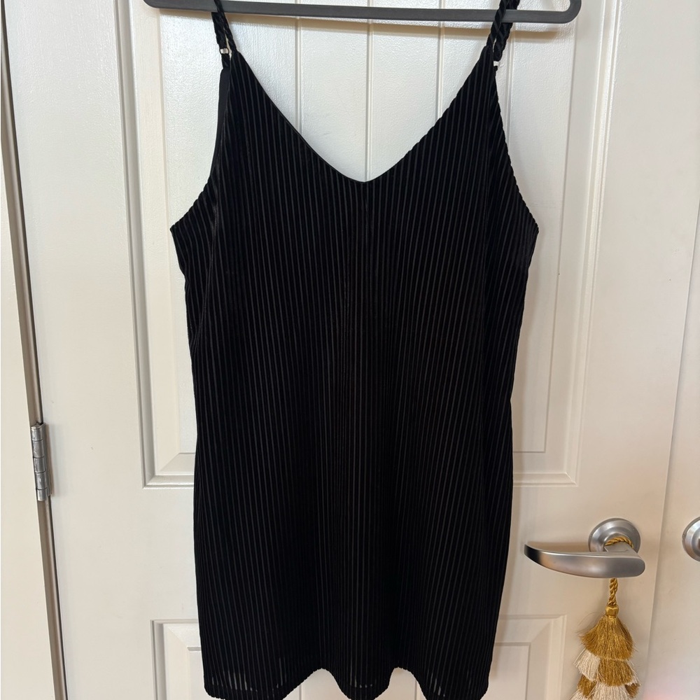 ☀️4 for 25☀️ Velvet Striped Mini Dress